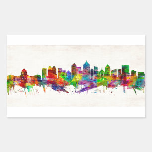 Sticker Rectangulaire Skyline Atlanta Georgia