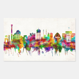 Sticker Rectangulaire Skyline d'Athens