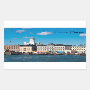 Sticker Rectangulaire Skyline Helsinki City