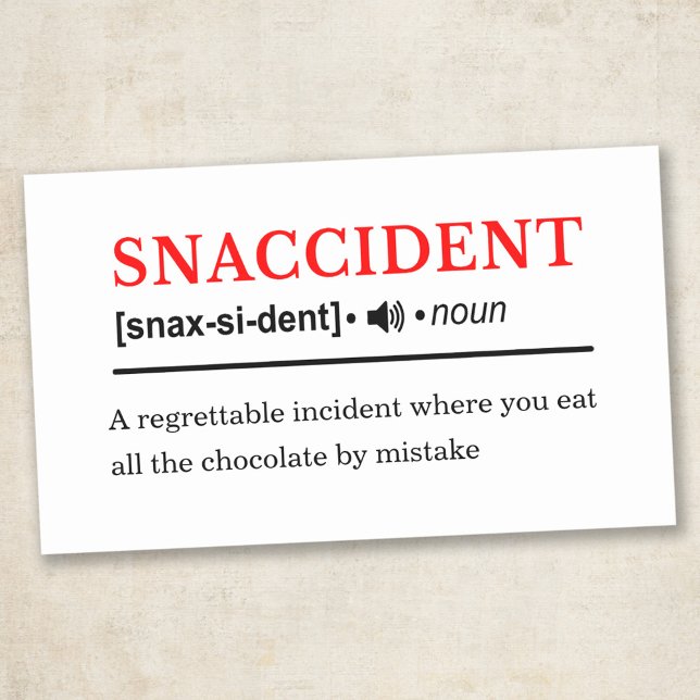 Sticker Rectangulaire Snaccident - Définition de dictionnaire personnali (Créateur téléchargé)