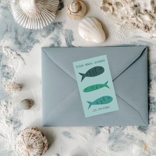 Sticker Rectangulaire Soirée au bord de mer pour la Mariée Fishes CUSTOM