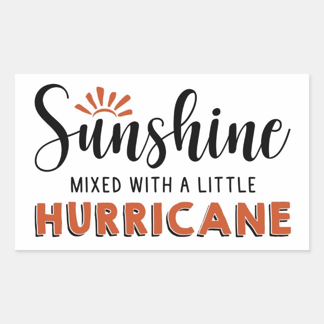 Sticker Rectangulaire Soleil Avec Un Petit Ouragan (Devant)