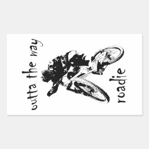Sticker Rectangulaire Sortie Du Chemin Vélo Roadie Mountain