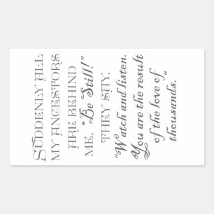 Sticker Rectangulaire Soudain, tous mes ancêtres sont derrière moi, "Soi