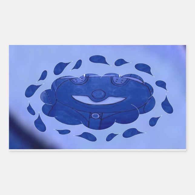 Sticker Rectangulaire Souriez de Hanbir. (Devant)