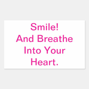Sticker Rectangulaire Sourire Respirer Yoga Hankamer Artjunkhaus Paix Vi