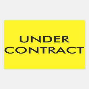 Sticker Rectangulaire SOUS CONTRAT l'autocollant pour le signe