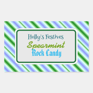 Sticker Rectangulaire Spearmint rock candy label