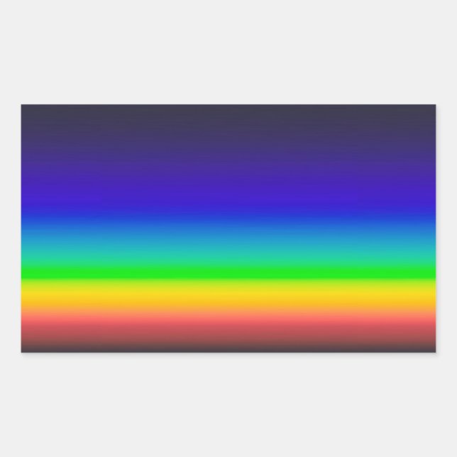 Sticker Rectangulaire spectre solaire réel (Devant)