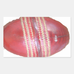 Sticker Rectangulaire Spin Master's Sphere : Une balle de cricket à gauc