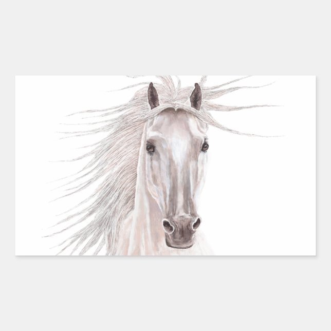 Sticker Rectangulaire Spirit of the Wind Horse (Devant)