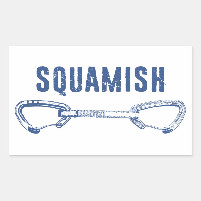 Sticker Rectangulaire Squamish Escalade Quickdraw (Devant)