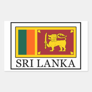 Sticker Rectangulaire Sri Lanka