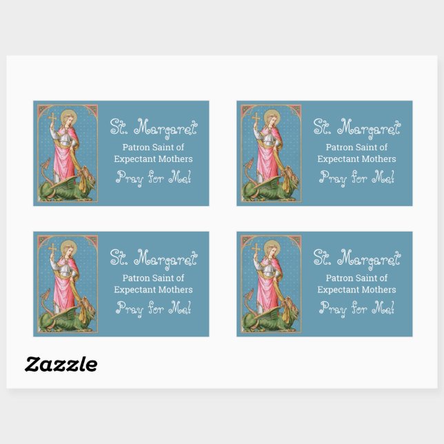 Sticker Rectangulaire St. Margaret d'Antioche (SAU 038) (Feuille)