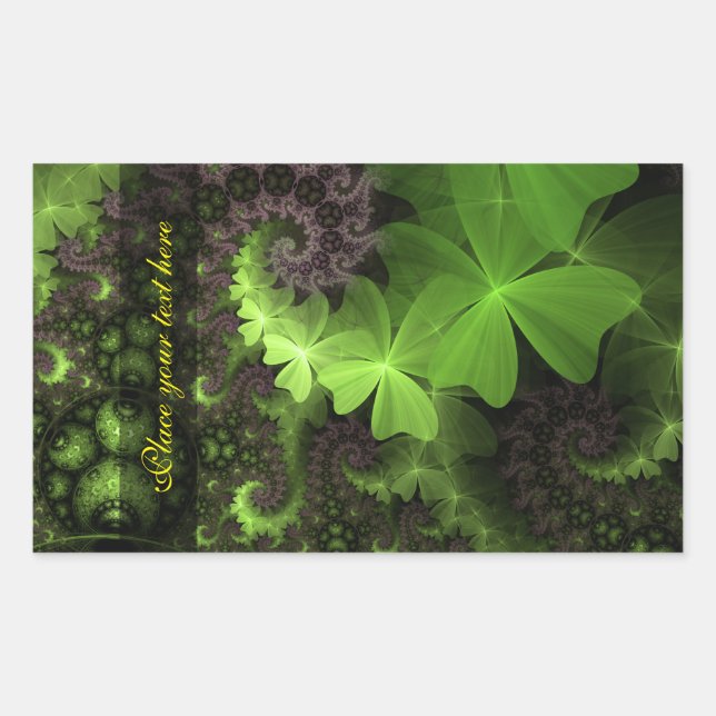 Sticker Rectangulaire St Patrick Shamrock Field (Devant)