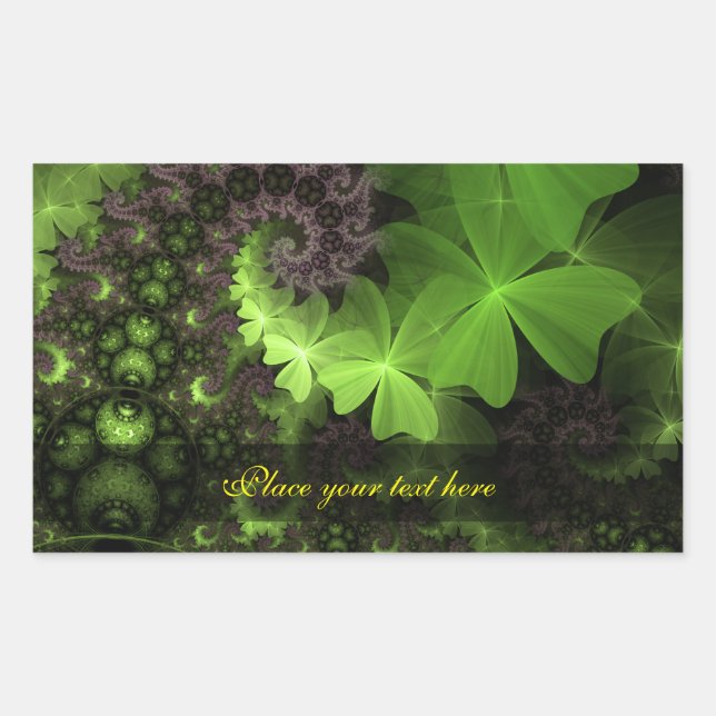 Sticker Rectangulaire St Patrick Shamrock Field (Devant)