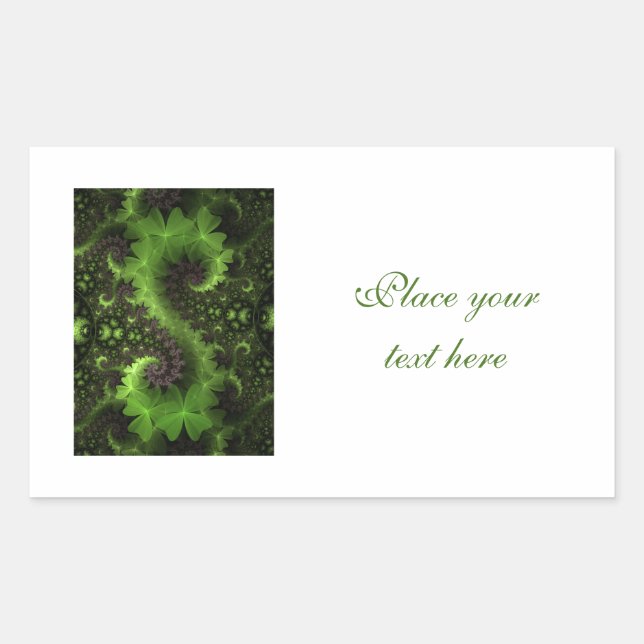 Sticker Rectangulaire St Patrick Shamrock Field (Devant)