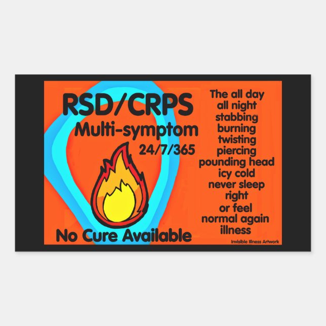 Sticker Rectangulaire Stabilisation de la combustion Twisting...RSD/CRPS (Devant)