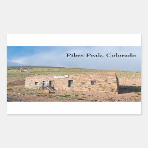 Sticker Rectangulaire Station House à Pikes Peak