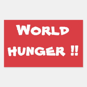 Sticker Rectangulaire Stick STOP World Hunger Stop