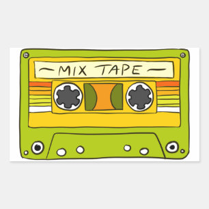 Sticker Rectangulaire Sticleur de bande Lime Green Mix