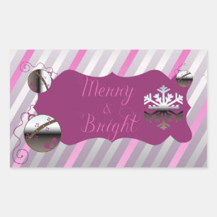 Sticker Rectangulaire Sticule Rectangle Joyer et Bright Stripes