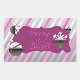 Sticker Rectangulaire Sticule Rectangle Joyer et Bright Stripes