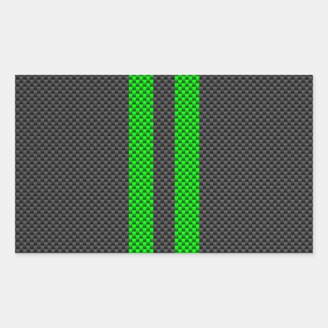 Sticker Rectangulaire Stripes de Green Carbon (Devant)