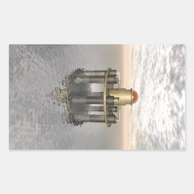 Sticker Rectangulaire Structure En Mer (Devant)