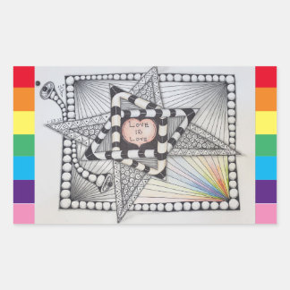 Sticker Rectangulaire Studio 40 : L'amour est l'amour