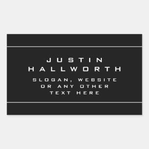 Sticker Rectangulaire Style unique noir et blanc