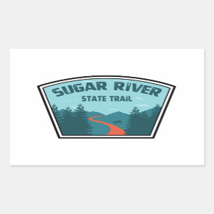 Sticker Rectangulaire Sugar River State Trail Wisconsin