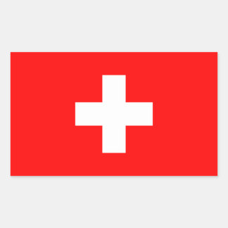 Sticker Rectangulaire Suisse - Drapeau suisse
