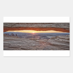 Sticker Rectangulaire Sunrise at Mesa Arch, parc national canyonien