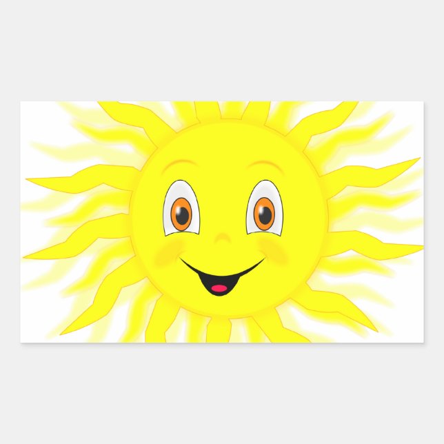 Sticker Rectangulaire Sunshine Happy Face (Devant)