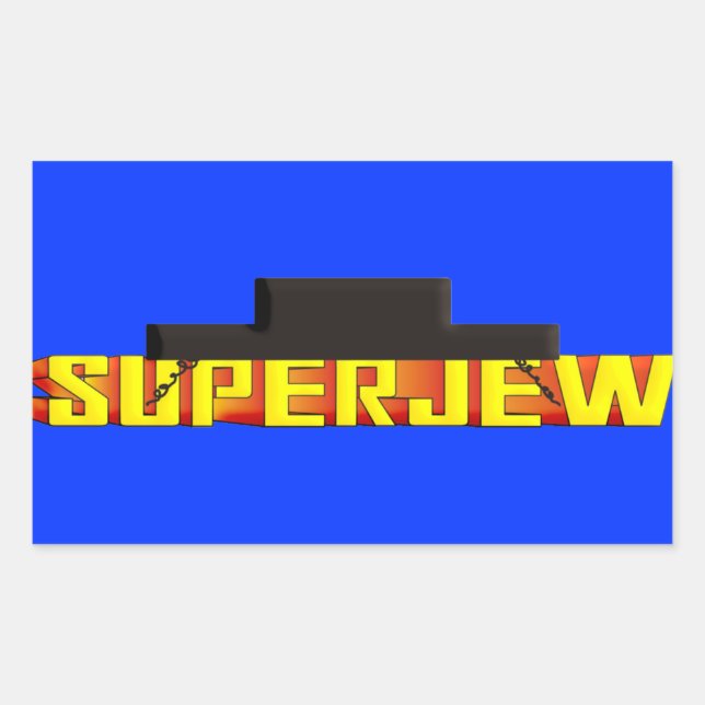 Sticker Rectangulaire SuperJew (Devant)