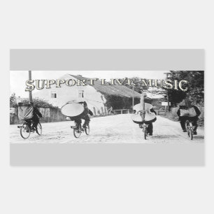 Sticker Rectangulaire Support de musique Live