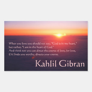 Sticker Rectangulaire Sur l'amour - le prophète par Kahlil Gibran