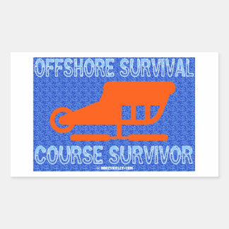 Sticker Rectangulaire Survivant du cours de survie extracôtier, Pétrole,