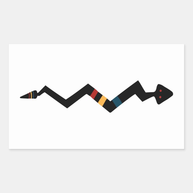 Sticker Rectangulaire Symbole amérindien Snake (Devant)
