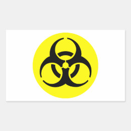 Sticker Rectangulaire Symbole BioHazard