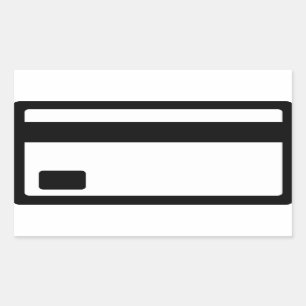 Sticker Rectangulaire Symbole de carte de crédit
