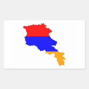 Sticker Rectangulaire symbole de la forme du drapeau du pays de l'arméni