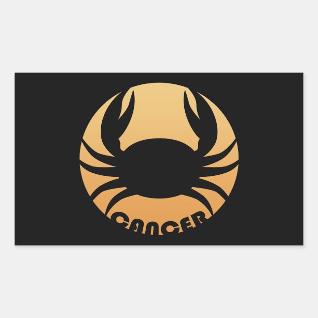 Sticker Rectangulaire Symbole du cancer du zodiaque (Devant)