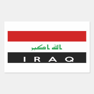 Sticker Rectangulaire symbole du pays irak nom du symbole