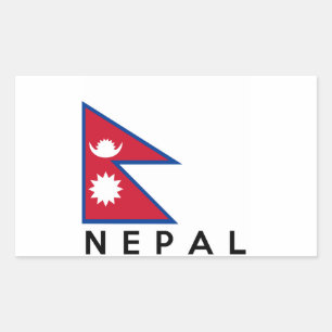 Sticker Rectangulaire symbole du pays népal nom du symbole