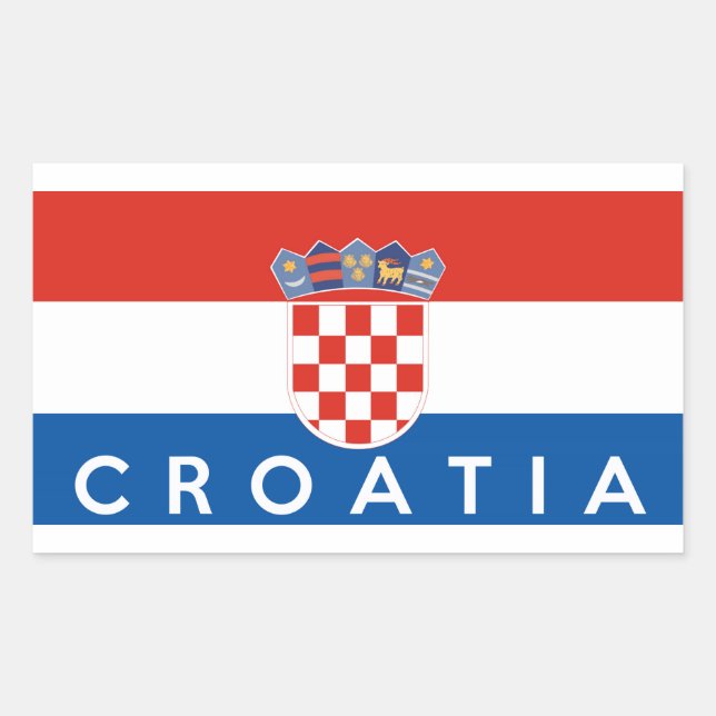 Sticker Rectangulaire symbole pays croate nom du symbole (Devant)