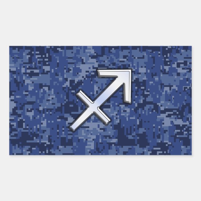 Sticker Rectangulaire SYMBOLE Zodiaque Sagittaire moderne Marine Camion  (Devant)