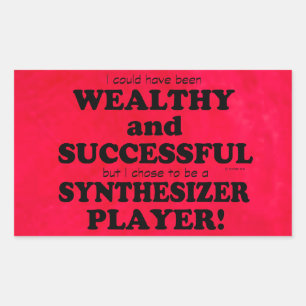 Sticker Rectangulaire Synthétiseur Stick Rectangulaire riche et réussi