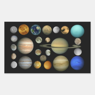 Sticker Rectangulaire Système solaire